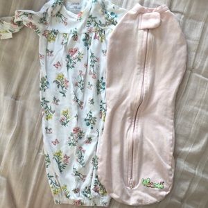 Lot of two newborn pieces Woombie and Gown